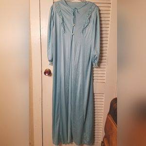 Vintage Baby Blue Montgomery Ward Night Gown Robe Cover